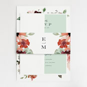 "Cascading Florals" - Belly Bands in Rouge by Leah Bisch - Assembled with Invitation