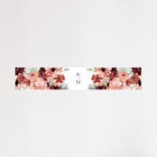 "Cascading Florals" - Belly Bands in Rouge by Leah Bisch - Front