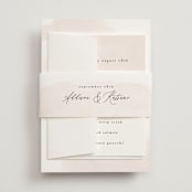 "Softly Layered" - Belly Bands in Blush by Everett Paper Goods - Assembled with Invitation