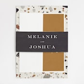 "Terrazzo Frame" - Belly Bands in Mustard by Amy Payne - Assembled with Invitation