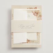 "Falling Foliage" - Belly Bands in Stone by Robert and Stella - Assembled with Invitation