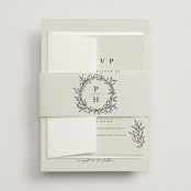 "leafy wreath" - Belly Bands in Cotton by Kate Ahn - Assembled with Invitation
