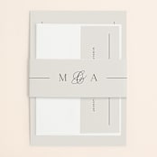 "Classic Monogram" - Belly Bands in Cream by Carolyn MacLaren - Assembled with Invitation