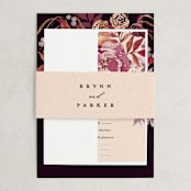 "Fall Floral" - Belly Bands in Mauve by Alethea and Ruth - Assembled with Invitation