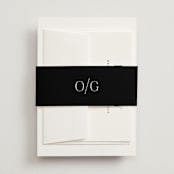 "Classy Type" - Belly Bands in Lily by Hooray Creative - Assembled with Invitation