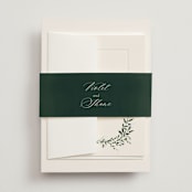 "Green Wreath" - Belly Bands in Champagne by Lori Wemple - Assembled with Invitation