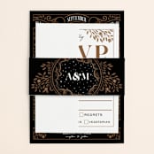 "Grand Natura" - Belly Bands in Noir by GeekInk Design - Assembled with Invitation