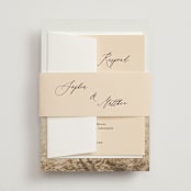 "un mariage photographique" - Belly Bands in Mocha by Benita Crandall - Assembled with Invitation