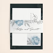 "Peaceful Garden" - Belly Bands in Deep Sea by Jill Means - Assembled with Invitation