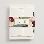 "rustic florals" - Belly Bands in Garden by Kate Ahn - Assembled with Invitation