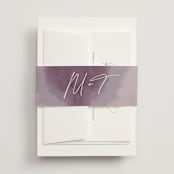 "Ethereal Names" - Belly Bands in Plum by Carolyn MacLaren - Assembled with Invitation