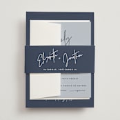 "Marked" - Belly Bands in Navy by JoAnn Jinks - Assembled with Invitation