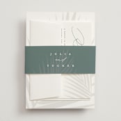 "Faded Palm" - Belly Bands in Mist by Lauren Chism - Assembled with Invitation