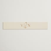 "Floral Type Arch" - Belly Bands in Cream by Baumbirdy - Front