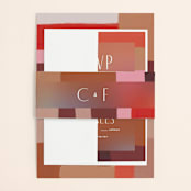 "Retro Grid" - Belly Bands in Sunset by Simona Camp - Assembled with Invitation