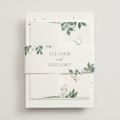 "Grove" - Belly Bands in Fern by Everett Paper Goods - Assembled with Invitation