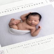 "Sweet border" - Letterpress Birth Announcements in Periwinkle by Ana de Sousa - Detail