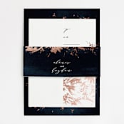 "Pressed Flowers" - Belly Bands in Navy by Phrosné Barwood - Assembled with Invitation