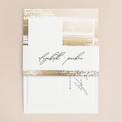 "Brushed Accent" - Belly Bands in Classic White by Kelly Schmidt - Assembled with Invitation