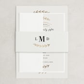 "Elegant Announcement" - Belly Bands in Vanilla by Kelly Schmidt - Assembled with Invitation