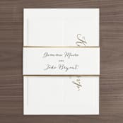 "Modern Photo Frame" - Belly Bands in Cement by Hooray Creative - Assembled with Invitation
