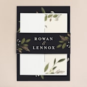 "Greenery Crown" - Belly Bands in Midnight by Susan Moyal - Assembled with Invitation
