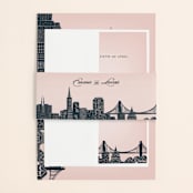 "Big City - San Francisco" - Belly Bands in Blush by Hooray Creative - Assembled with Invitation