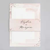 "Formal Watercolor" - Belly Bands in Bashful by Jennifer Postorino - Assembled with Invitation