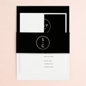 "New Monogram" - Belly Bands in Licorice by Jessica Williams - Assembled with Invitation
