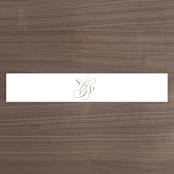 "Gilded Ampersand" - Belly Bands in Pearl by Hooray Creative - Front
