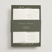 "Leaves" - Belly Bands in Moss by Kelly Schmidt - Assembled with Invitation
