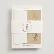 "Floral Enlace" - Belly Bands in Blanc by Pati Cascino - Assembled with Invitation
