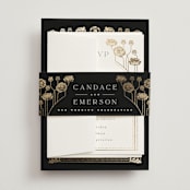 "Nouveau flowers" - Belly Bands in Onyx by Ana de Sousa - Assembled with Invitation