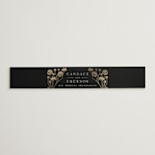 "Nouveau flowers" - Belly Bands in Onyx by Ana de Sousa - Front