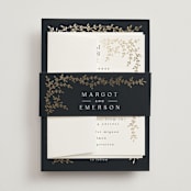 "Beautiful Chuppah" - Belly Bands in Midnight by Ana de Sousa - Assembled with Invitation