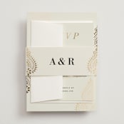 "Henna Stamp" - Belly Bands in Champagne by Oma N. Ramkhelawan - Assembled with Invitation