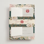 "Auspicious Peonies" - Belly Bands in Evergreen by fatfatin - Assembled with Invitation