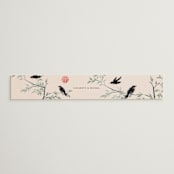 "LOVEBIRDS" - Belly Bands in Cream by Elly - Front