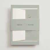 "Gilded Script" - Belly Bands in Sage by Angela Thompson - Assembled with Invitation