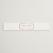 "Monogram in Leaves" - Belly Bands in Pearl by Leah Bisch - Front
