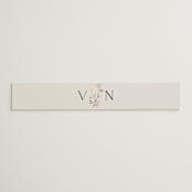 "Floral Type Arch" - Belly Bands in Linen by Baumbirdy - Front