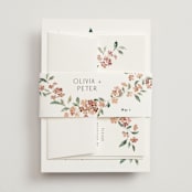 "Sweeping Vine" - Belly Bands in Dusty Rose by Itsy Belle Studio - Assembled with Invitation