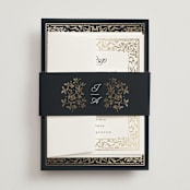 "Regency Grace" - Belly Bands in Onyx by Ana de Sousa - Assembled with Invitation