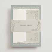 "Floral Romance" - Belly Bands in Something Blue by Gwen Bedat - Assembled with Invitation