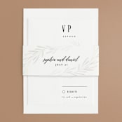 "Gilded Leaves" - Gloss-Press® Belly Bands in Classic White by Kelly Schmidt - Assembled with Invitation
