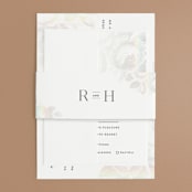 "Beloved" - Gloss-Press® Belly Bands in Snow by Design Lotus - Assembled with Invitation