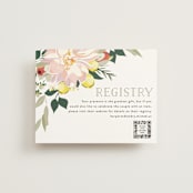 "Spring Blooms" - Bridal Shower Insert Cards in Blush by Susan Moyal - Front