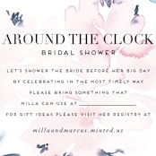 "Florista Modernista" - Bridal Shower Insert Cards in Azalea by Petra Kern - Detail