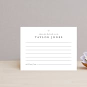"Classic Advice" - Bridal Shower Insert Cards in Snow by Minted - Front