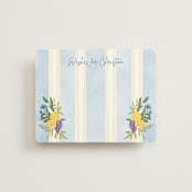 "Lemon" - Bridal Shower Insert Cards in Blueberry by Elly - Front